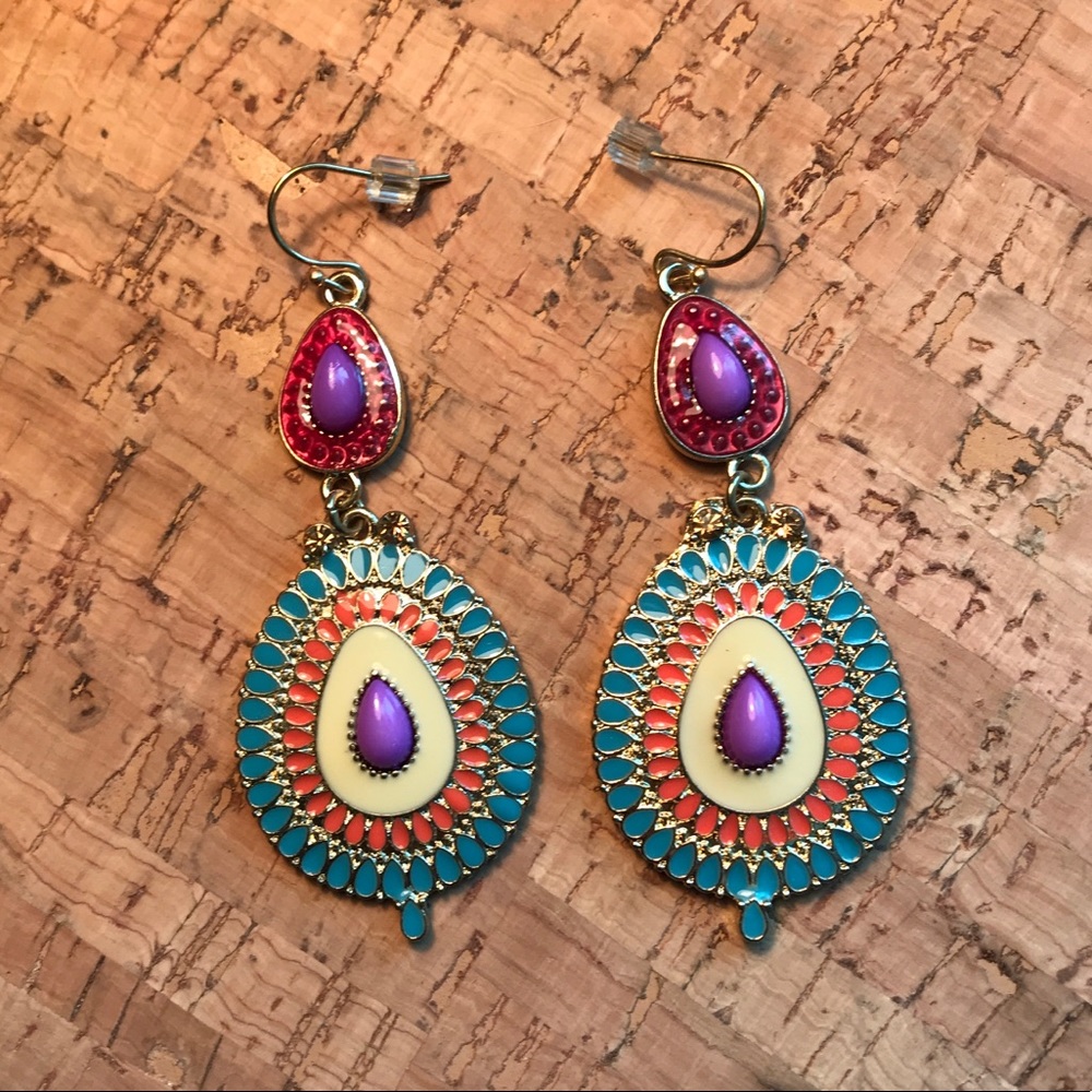 Anthropologie Enamel earrings
